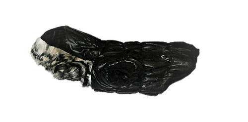 Black luxury quilted parka - quilted,